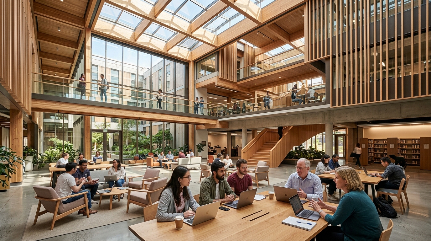 Edurich Modern Campus Atrium & Learning Commons